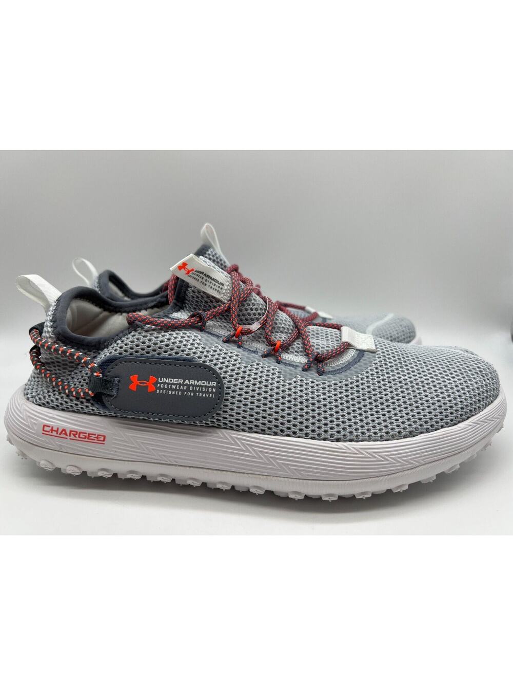Under Armour Charged Fat Tire Gray Low Top Hiking Shoes 3027562-100 Men Size 10